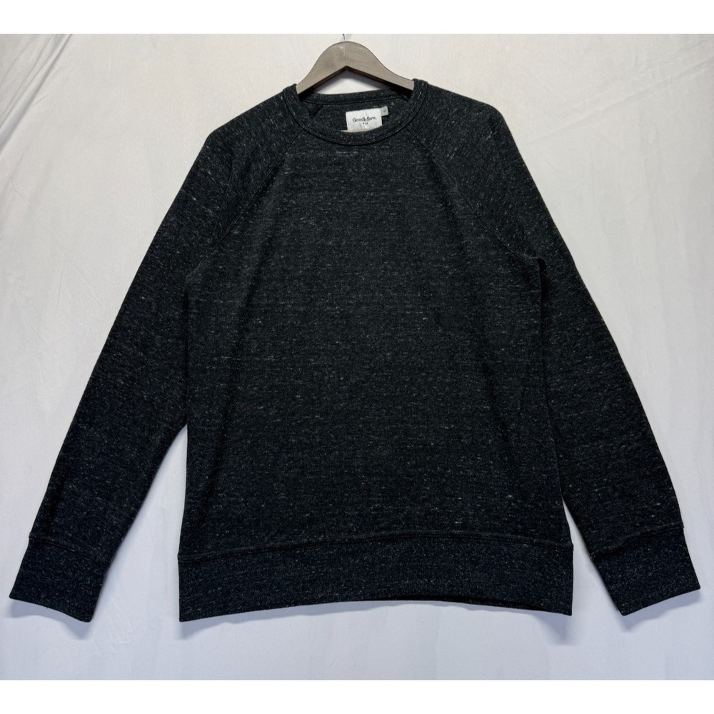 Goodfellow & Co Sweatshirt Mens M Gray Raglan Sleeve Ribbed Knit Standard Fit